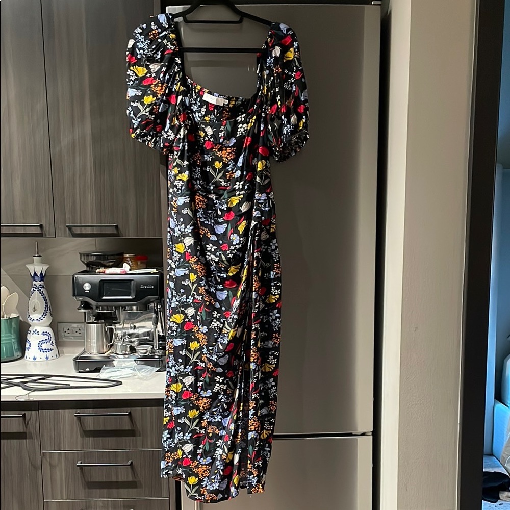 Floral Black Dress